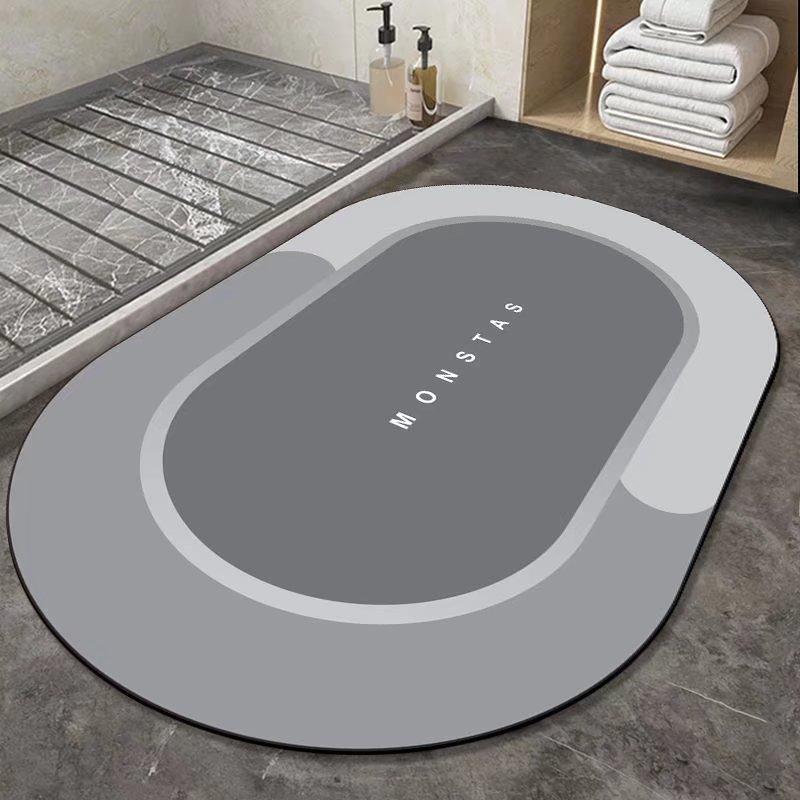 Tappetino per Pavimento in Fango Diatomaceo Morbido di Lusso Leggero, Zerbino, Tappetino Antiscivolo per Bagno, Tappetino Assorbente per Piedi da Porta Bagno, Tappetino a Rapida Asciugatura
