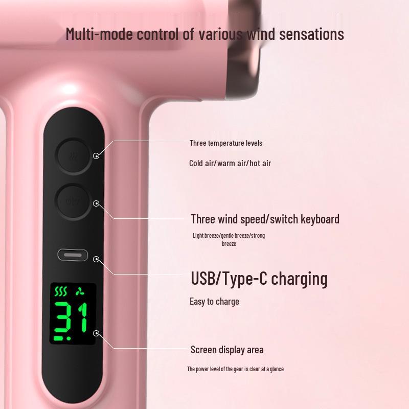 High-Speed Silent Baby Hair Dryer with Strong Wind & Negative Ion