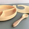 Silicone Baby Feeding Set 3 Pieces 6m+ Yellow MinikOiOi