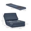 Floor Sofa Foldable Sleeper Chair Floor Chair 5-Level Adjustable Folding Chair Sofa Bed Sofa Bed Single Sofa Blue 61 X 73 X 58 Cm
