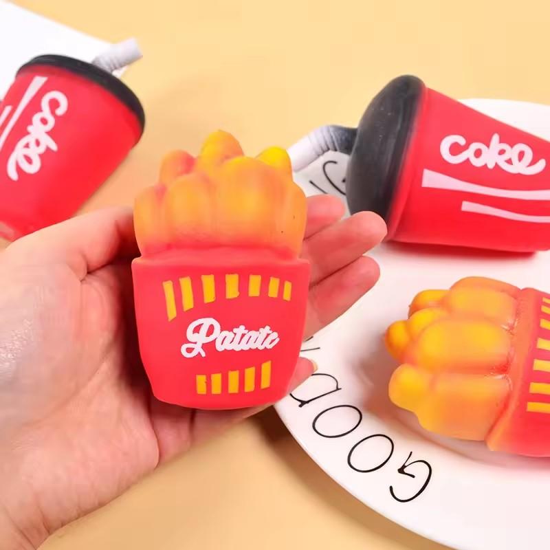 Tpr Stress Relief Toys Release Decompression Squeezing Simulation Coke French Fries Hamburgers Slow Rebound Birthday Gift
