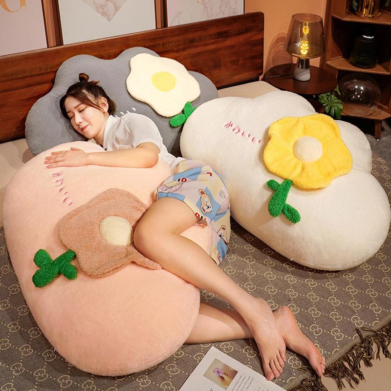 Queen Flower Bed Pillow Girl Sleeping Bedside Cushion Home Sofa Pillow Girl Soothing Doll