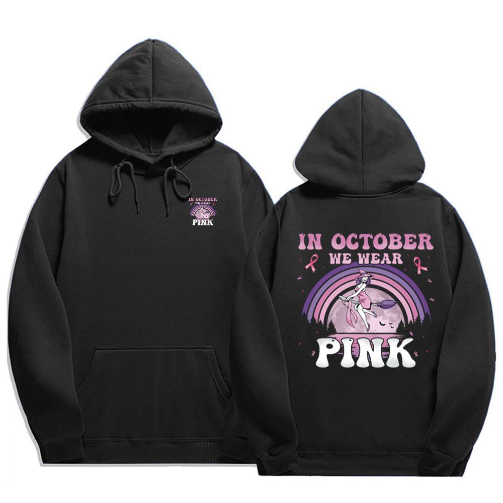 

Розовая лента Худи Принт Волшебник Унисекс Длинный рукав Подарок для Выжившего в Борьбе с Раком Груди Осенняя Зимняя Вечеринка Против Рака 3XL