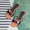 Fashion 2025 Women Slides Open Toe Sandals Walking Solid Ladies Shoes Hollow Beach Female Slippers Holiday Flip Flops Chaussure Femme
