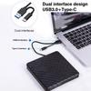 Type-c 2 In 1 External DVD Writer USB3.0 External DVD Drive DVD Burner Drive  Laptop