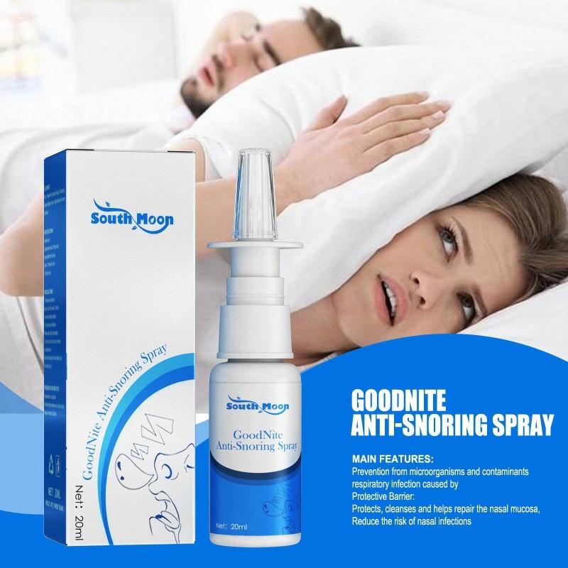 Spray antironquidos eficaz para un sueño tranquilo. Alivio natural para los problemas de ronquidos.