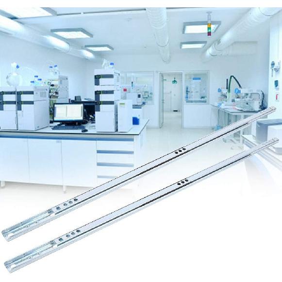 Drawer Slides, Drawer Slide, Heavy Duty Drawer Slides, 2Pcs/Set 450x17mm Drawer Steel Ball Slide Rail Hardware Accessory for Cabinet Closets