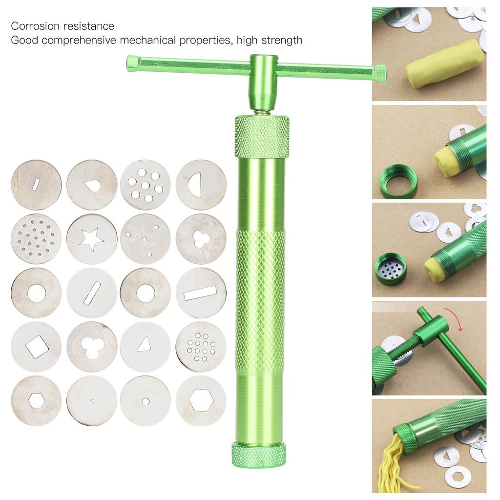 Estrusore Argilla Rotativo Affollato Pistola Fango Argilla Acciaio Inossidabile Spremiagrumi Artigianato Manuale Strumenti Ceramica