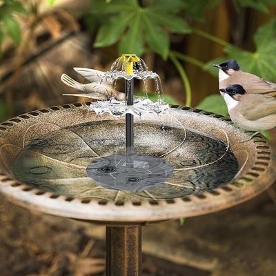 Bathroom Source of Solar Birds, DIY Water Pump Kit Decorations for Pond, Patio, Pool, Rear