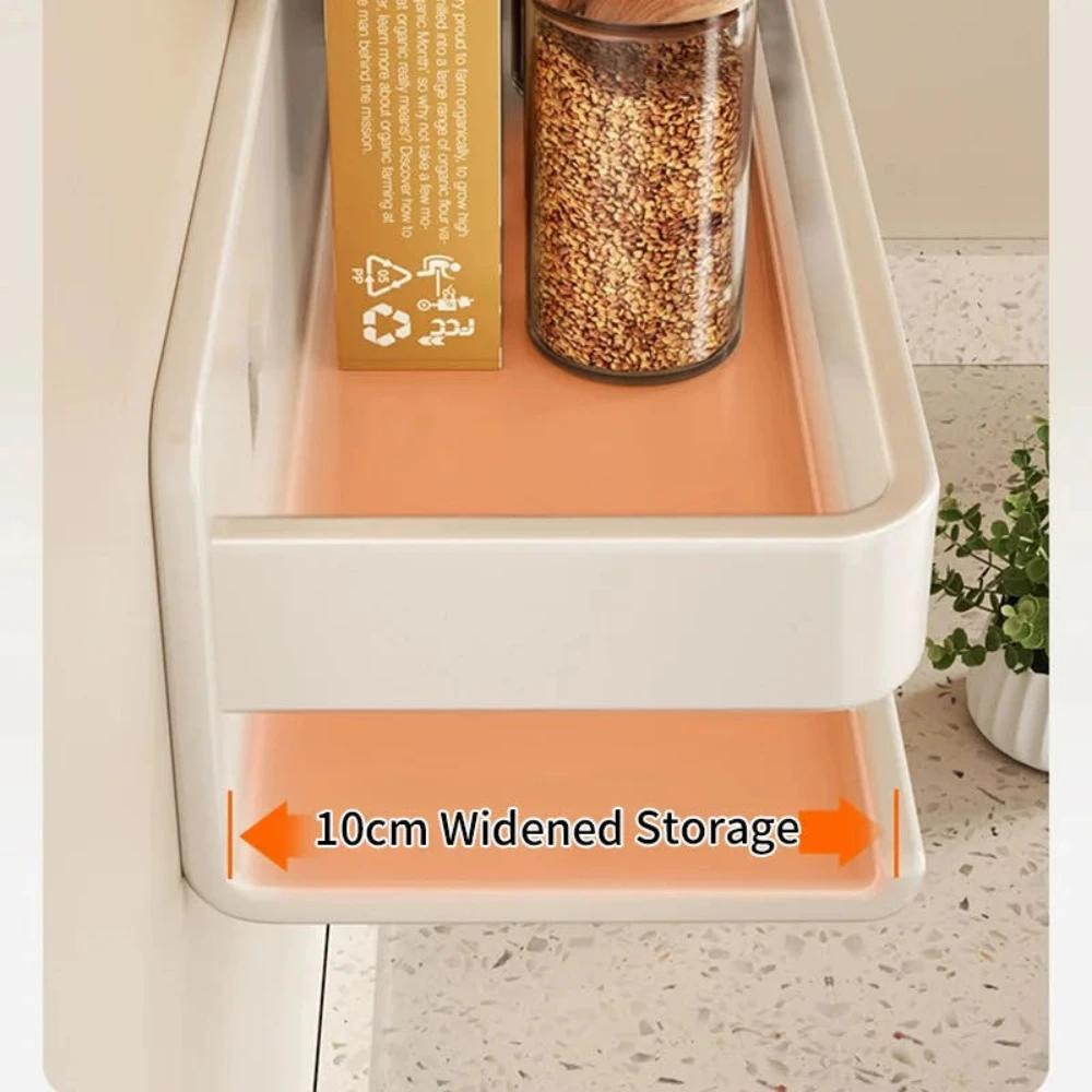 Wall-mounted Aluminum Storage Rack for Kitchen, Makeup Organizer, Bathroom Shelf, Shampoo Shelves, Removable, White