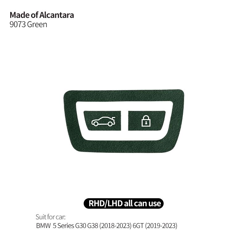 For BMW 5 Series G30 G38 6GT Made of Alcantara Car Trunk Button Decorative Trim Frame Sticker Interior Custo Tuning Accessories