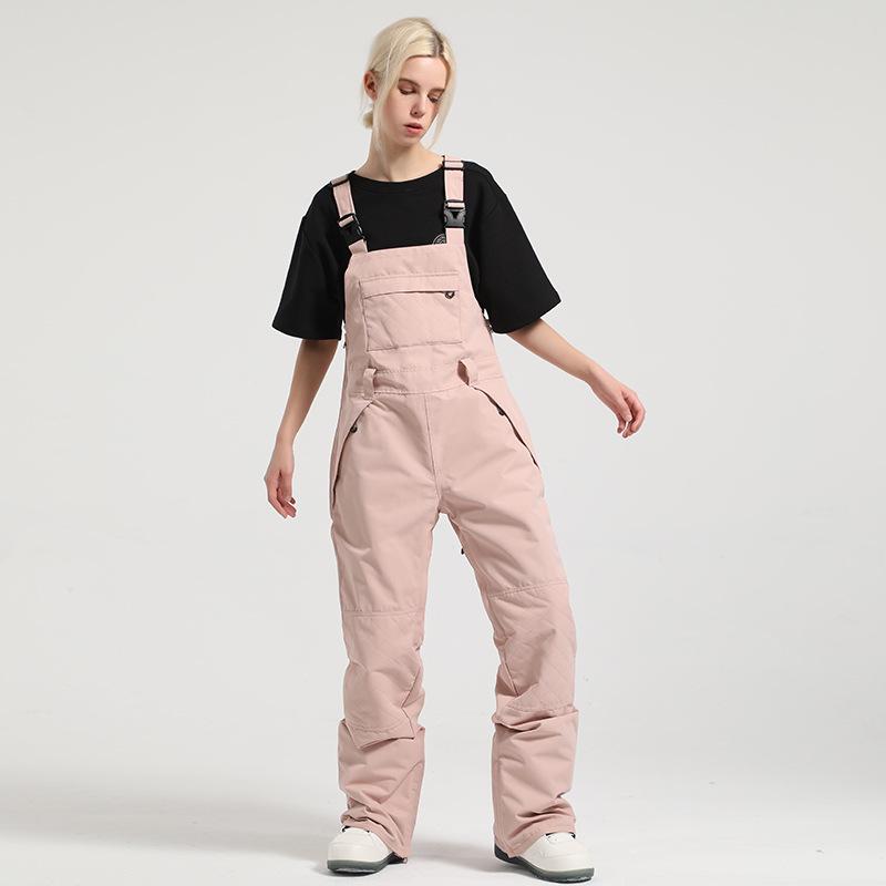 Women's Winter Waterproof Ski Overalls: Windproof, Wear-Resistant, One-Piece Snowboard Pants