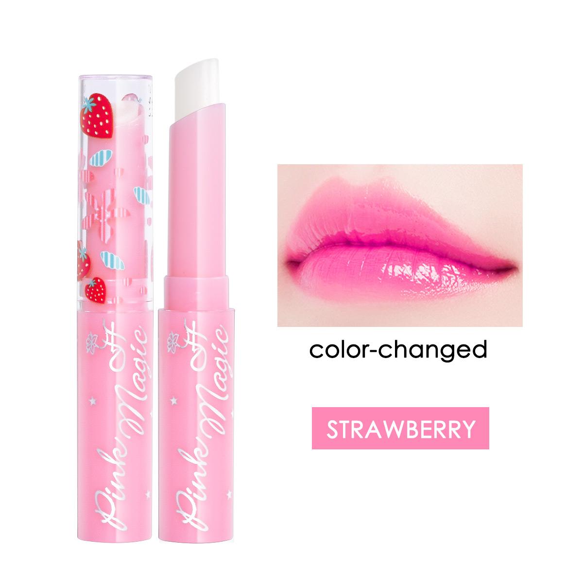 

HengFang Бальзам для губ «Сочный персик и клубника», изменяющий температуру #9036/9076