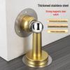 Magnetic Anti-Collision Stainless Steel Door Stopper with Wall Suction for Indoor Rooms and Bedrooms