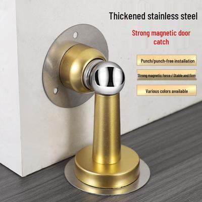 Magnetischer Anti-Kollisions-Türstopper aus Edelstahl mit Wandabsaugung für Innenräume und Schlafzimmer