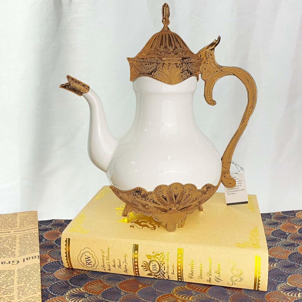 European Classic Ceramic Coffee and Teapot - Elegant Glass Design for Home or Office Decor