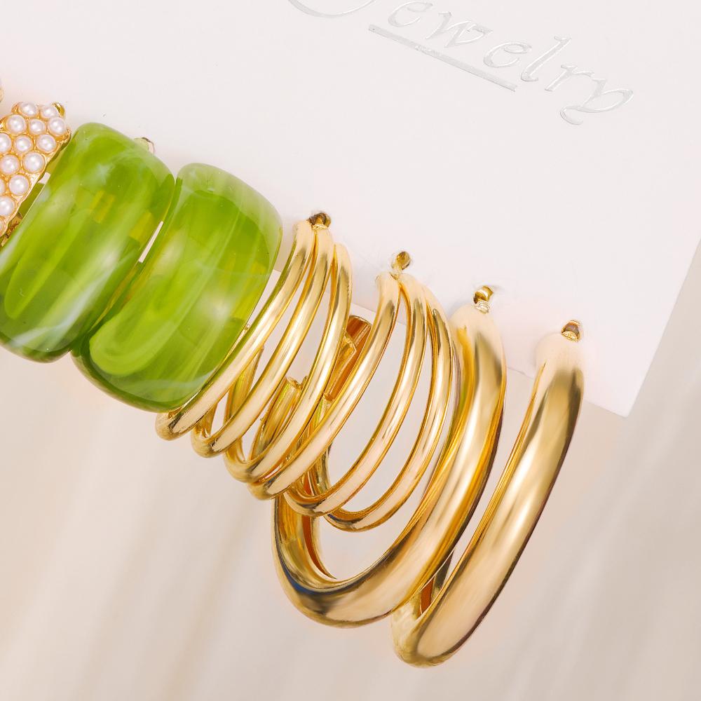 10pcs/set Twisted Chunk Earrings - Stylish Daily, Date, Party Accessories - Simple, Vacation-Inspired Gift Zircon Set for Wome