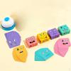 Face Changing Cube Blocks Wooden Montessori Toy Matching Expression Puzzle