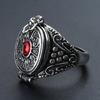 Cultural Gawu Box Ring with Inner Chamber Adjustable Open Finger Ring Unisex Accessory for Parties and Daily Wear