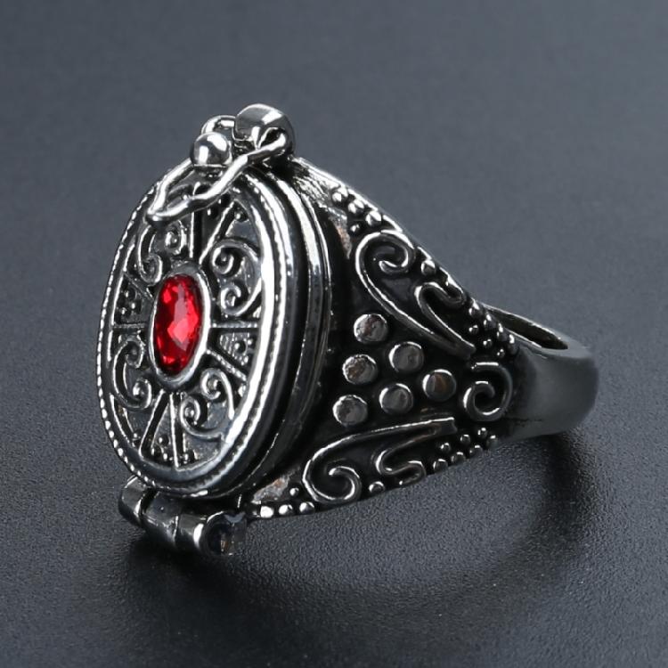 Cultural Gawu Box Ring with Inner Chamber Adjustable Open Finger Ring Unisex Accessory for Parties and Daily Wear