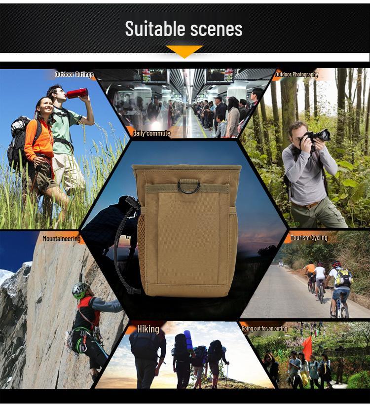 Neue Taktische Outdoor Hüfttasche & Kletterkreidebeutel - Molle Kleine Recyclingtasche für Camping