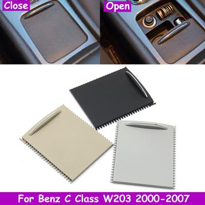 W203 Car Interior Central Slide Roller Blind Cover For Benz C Class Water Cup Holder 2000-2007 2036800123 2036804607 2036800850