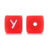 10Pcs/Lot 12mm Silicone Letter English Alphabe Beads Food Grade Silicone Chewing Beads DIY Baby Teething Toys Necklace Pendant