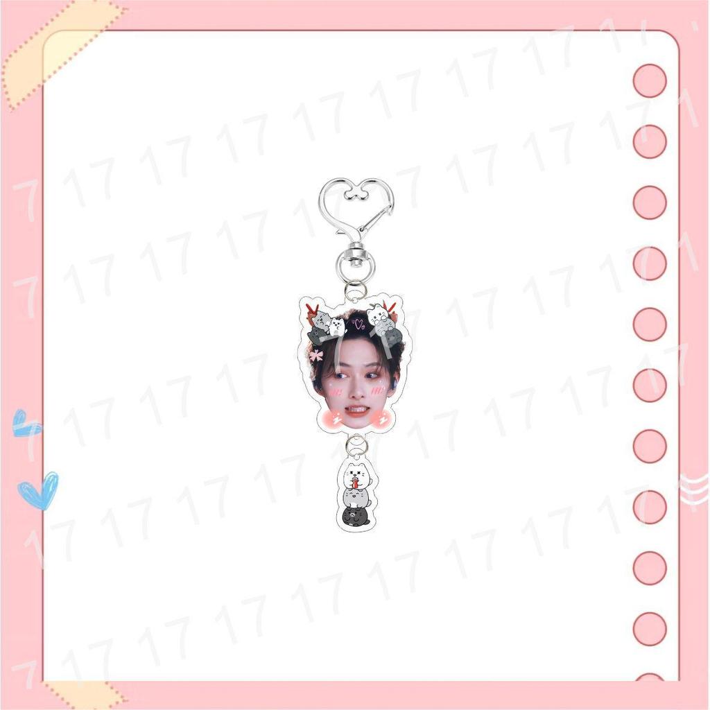 SEVENTEEN Cartoon Acrylic Keychain Bag Pendant Star Ornament
