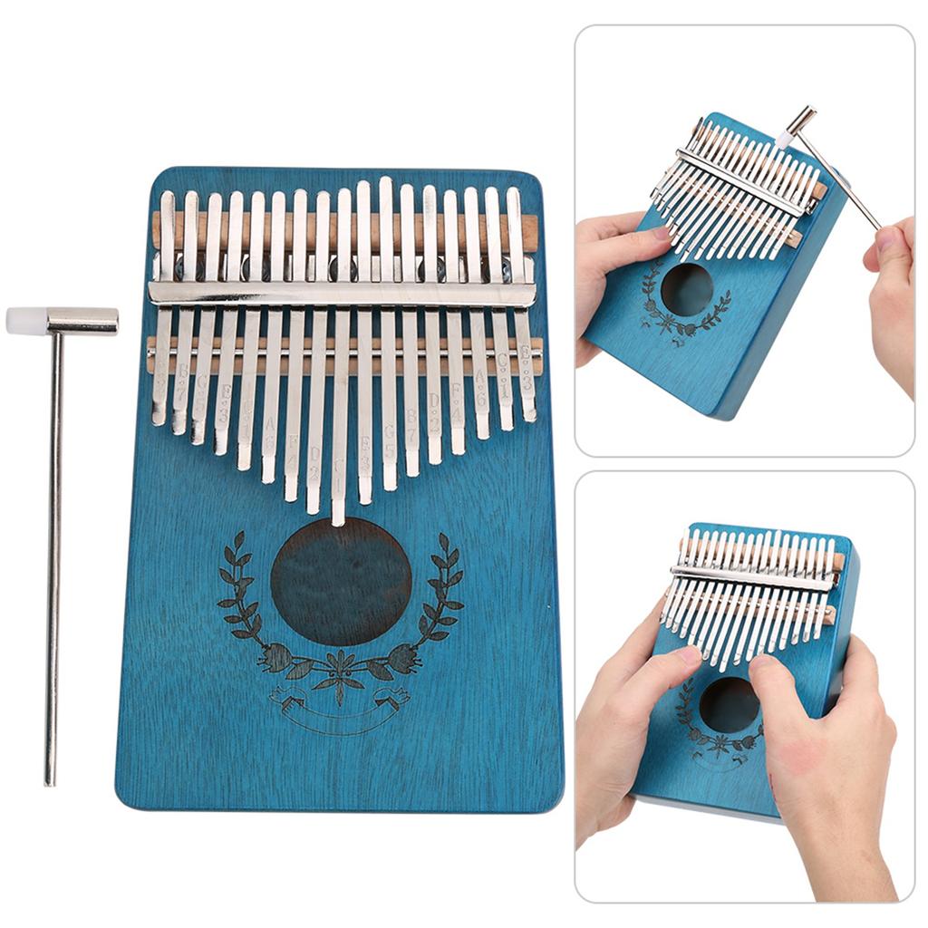 Kalimba Thumb Piano Mahogany Small Portable 17 Key for Beginner Music Instrument LTK17S