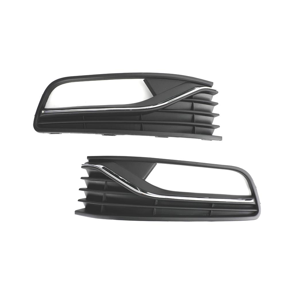 Pair Front Bumper Fog Light Cover Grill Grille Fit VW Polo 6R 2014-2017