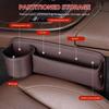Car Seat Gap Filler Organizer, Auto Front Seat PU Leather Car Storage Box with Cup Holder, Car Organizer for Holding