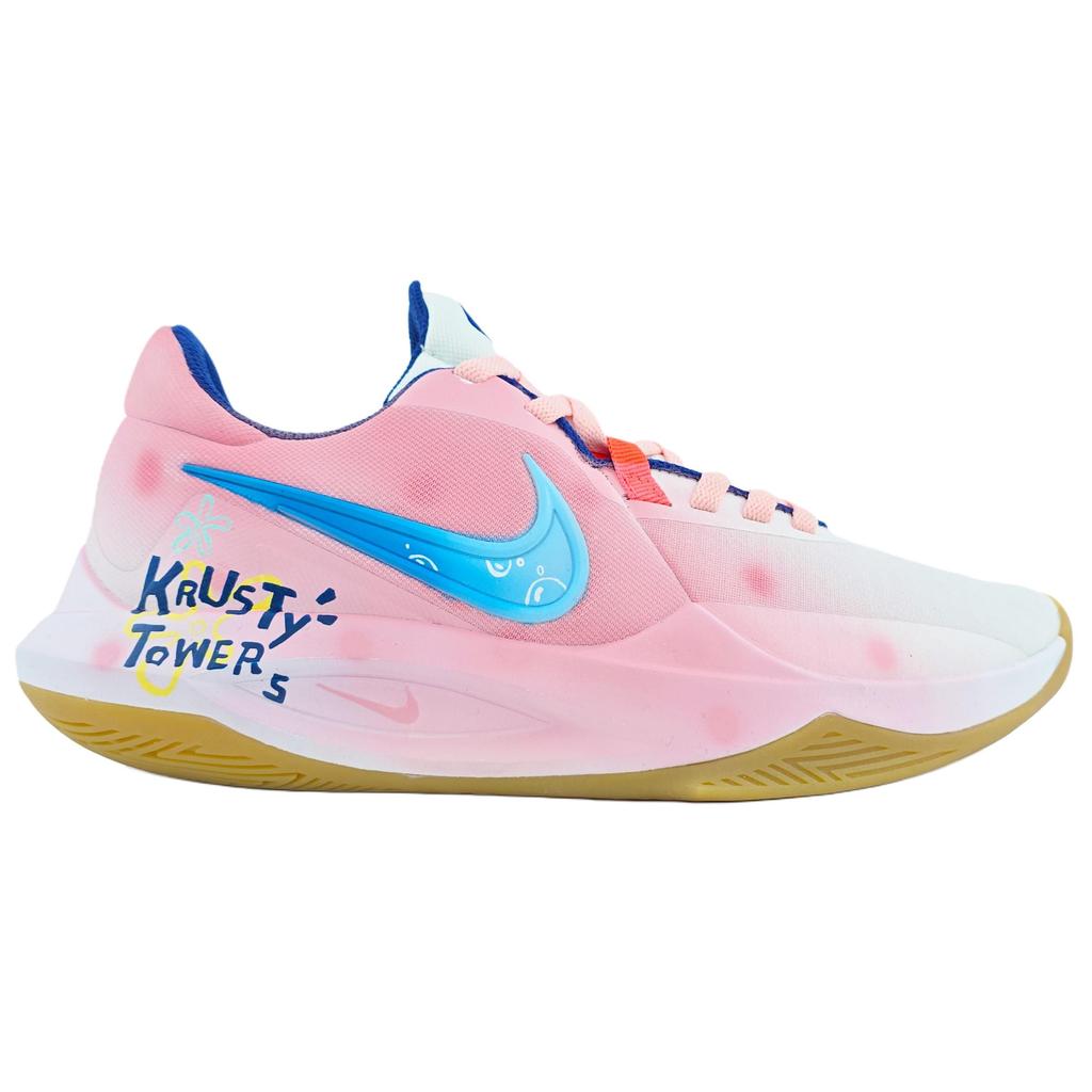 Nike Precision 6 Cushioning Slip Resistant Abrasion Resistant Low top Basketball Shoes Men's Pink Yellow HV1796-141(Team558-)