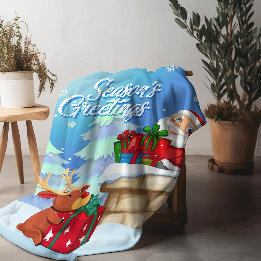 

Tuniu Christmas Snowflake Throwing Blanket Soft Warm Throw for Sofa Bed Living Room Decoration 75x90cm