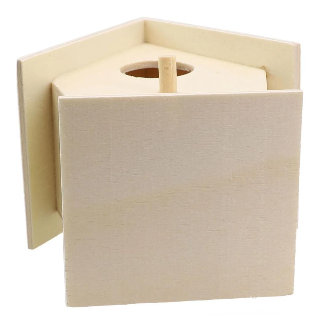 1pcs Wood-based Bird House Heart Double Layer Single Layer Lace Eaves Type For Any Size Garden Wild Birds Nesting Station