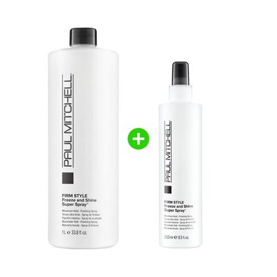 Paul Mitchell Freeze 'n' Shine Σούπερ Σπρέι 250ml + Σπρέι Μαλλιών 1000ml + 250ml