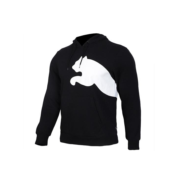 PUMA Logo Knitting Hooded Fleece Black Men s 580566-01 L