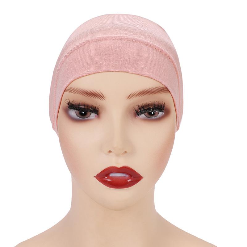 27 Colors Fashion Women Inner Hijab Tube Muslim Turban Cap Bonnet Plain Islamic Underscarf Cotton Jersey Undercaps Mujer Hat