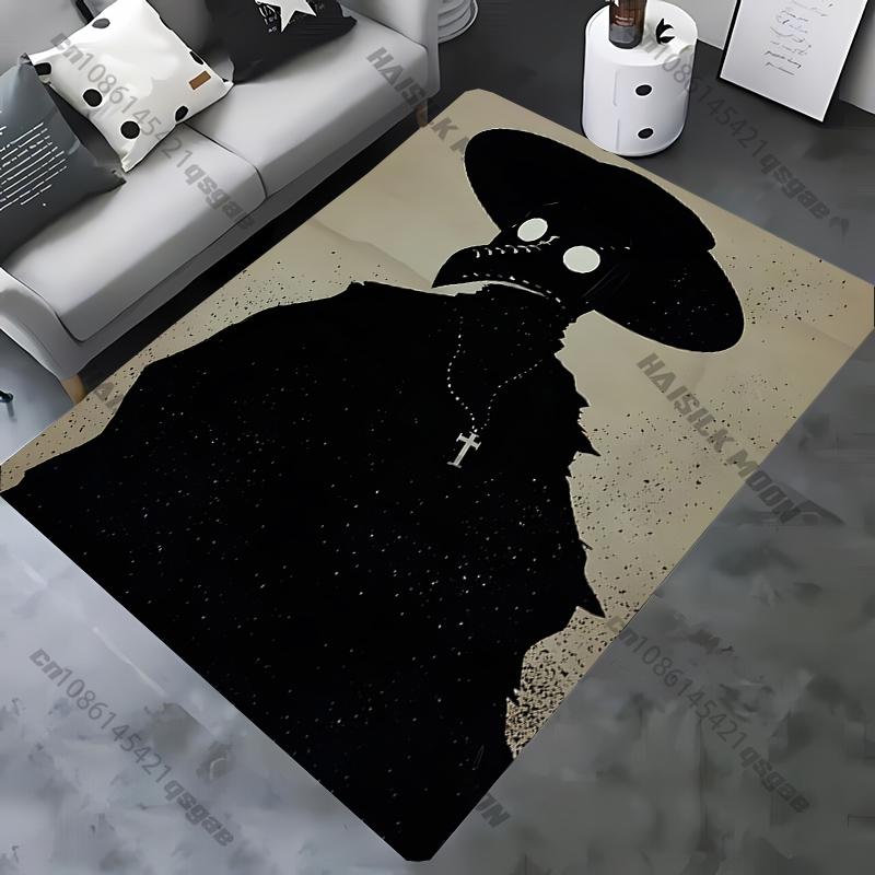 3D Skeleton Crew Printed Carpet Bedroom Living Room Sofa Study Large Area Non Slip Rug Gift Floor Mat for Son Husband Multi Size