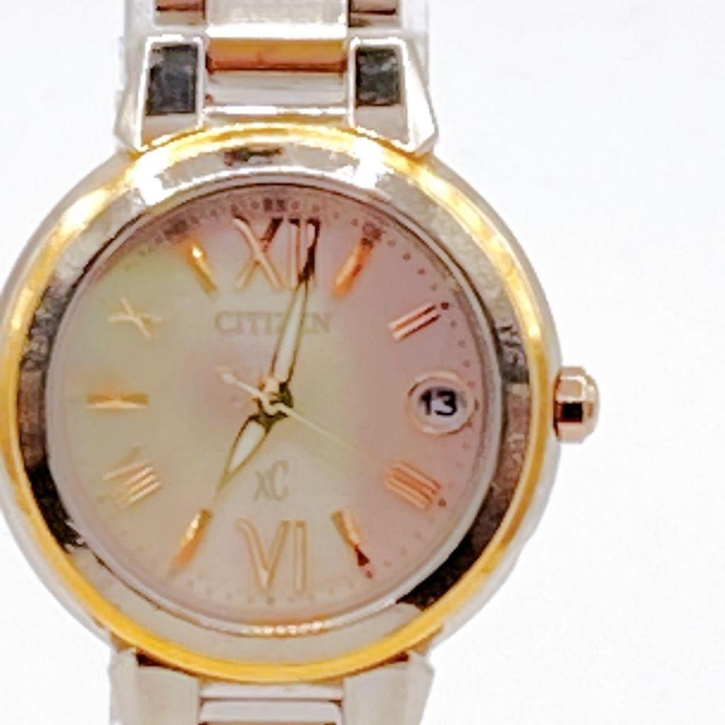 Used 346 CITIZEN xC Citizen Cross Sea Ladies Watch Solar Radio Combi Roman