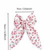 8Pcs Fabric Floral Print Bow Hair Clips Flower Ribbon Spring Clips  Women Hair Styling