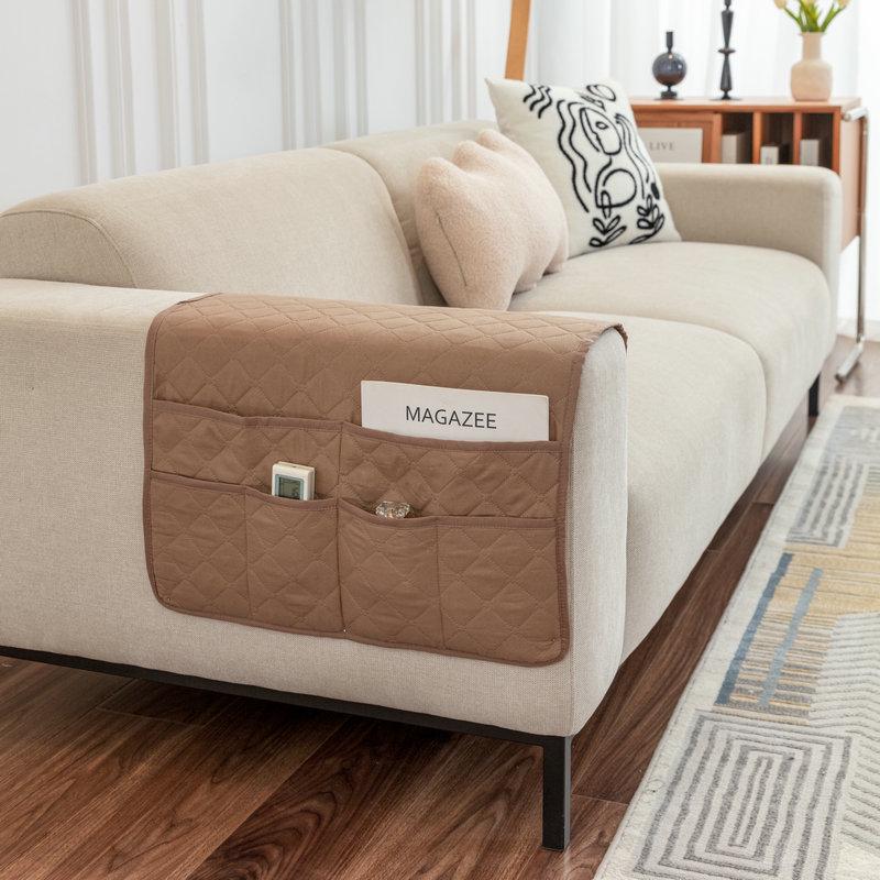 Uniwersalna ultradźwiękowo wytłaczana podkładka podłokietnika z miejscem do przechowywania na sofy nowoczesne minimalistyczne na każdą porę roku