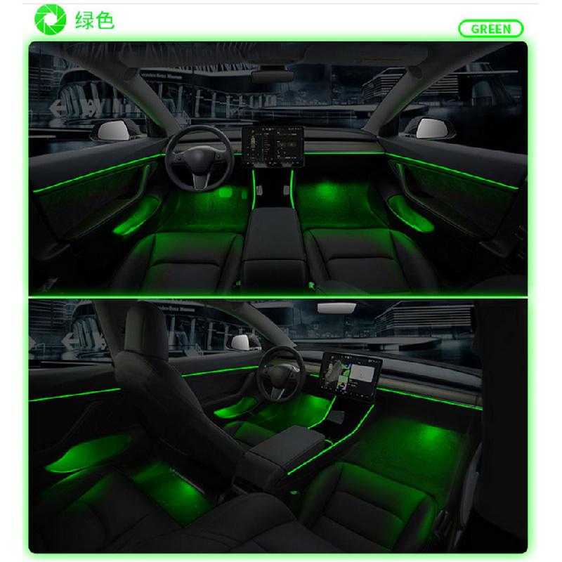 Ein Set kabelloser LED-Lampen zur Schaffung einer Atmosphäre im Auto mit App-Steuerung