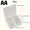 1pc Transparent Battery Storage Box, Holds 24 AA/AAA Batteries, Durable Plastic Organizer Case for Home Storage