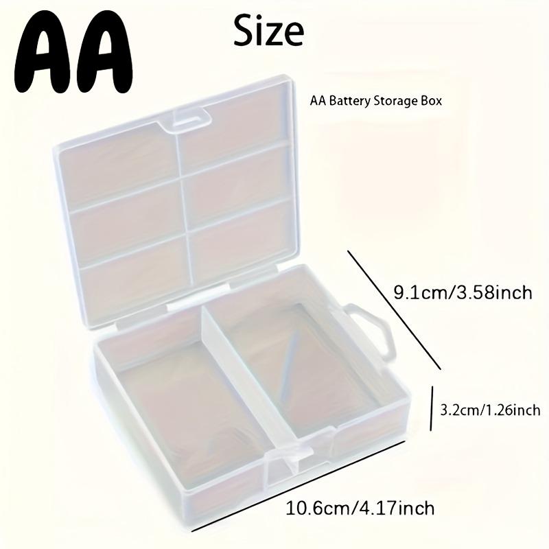 1pc Transparent Battery Storage Box, Holds 24 AA/AAA Batteries, Durable Plastic Organizer Case for Home Storage