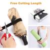 5M Reusable Nylon Hook Loop Fastening Cable Tape Cut-To-Length Self-Adhesive Securing Strap With Buckle For Organizer Or Storage