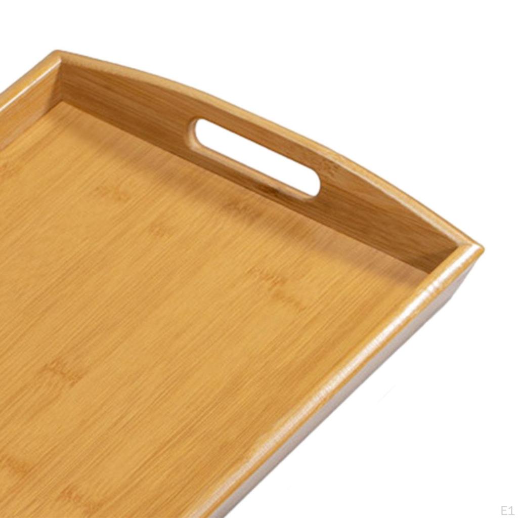 Bamboo Serving Tray Breakfast BBQ Party Buffet Platter for Lunch Dinner Appetizers