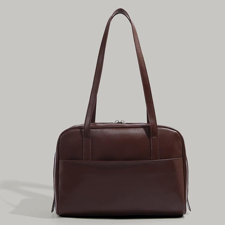 

Retro niche large-capacity bag women s autumn 2025 new simple underarm bag versatile simple hand-tote bag коричневый