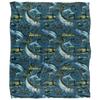 JQ Licensing Jl-Jp-Jq Silky Tiki Flower Fishing Supersoft Blanket