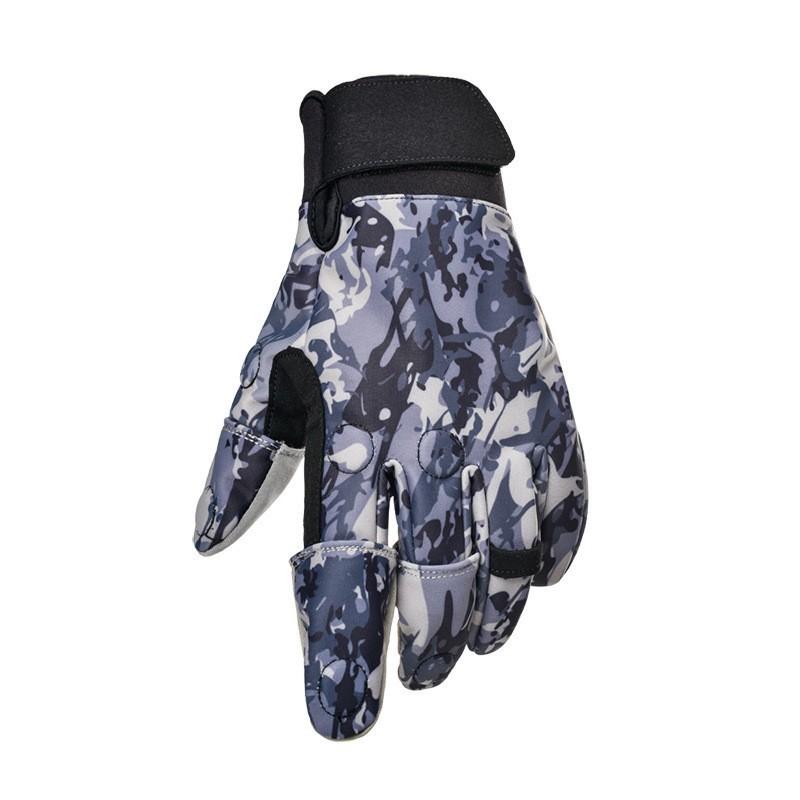 Winter-Angelhandschuhe Magnetisch Innenfutter Fleece Warm Rutschfest Verschleißfest 3-Finger-Schnitt Angeln