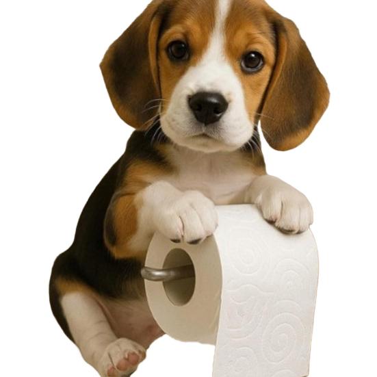 Wall Mount Toilet Paper Holder Easy To Install Dog Shape Design Funny 3D Printed Towel Holder Paper Rack Bathroom Decoration